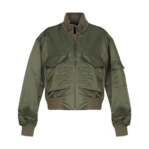 Nili Lotan Army Green Bomber Jacket